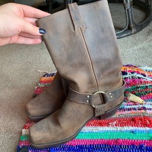 Frye square toe boots